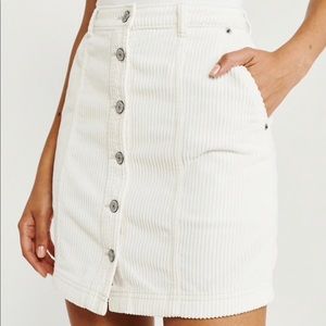 NWT Abercrombie Corduroy Button Down Mini Skirt